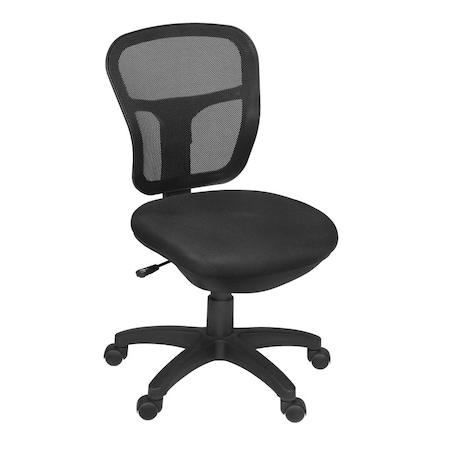 Harrison Swivel, Black Seat, Black Back, 18 W 21 L 35.5 H, No Arms, Metal, Fabric Seat 5129BK
